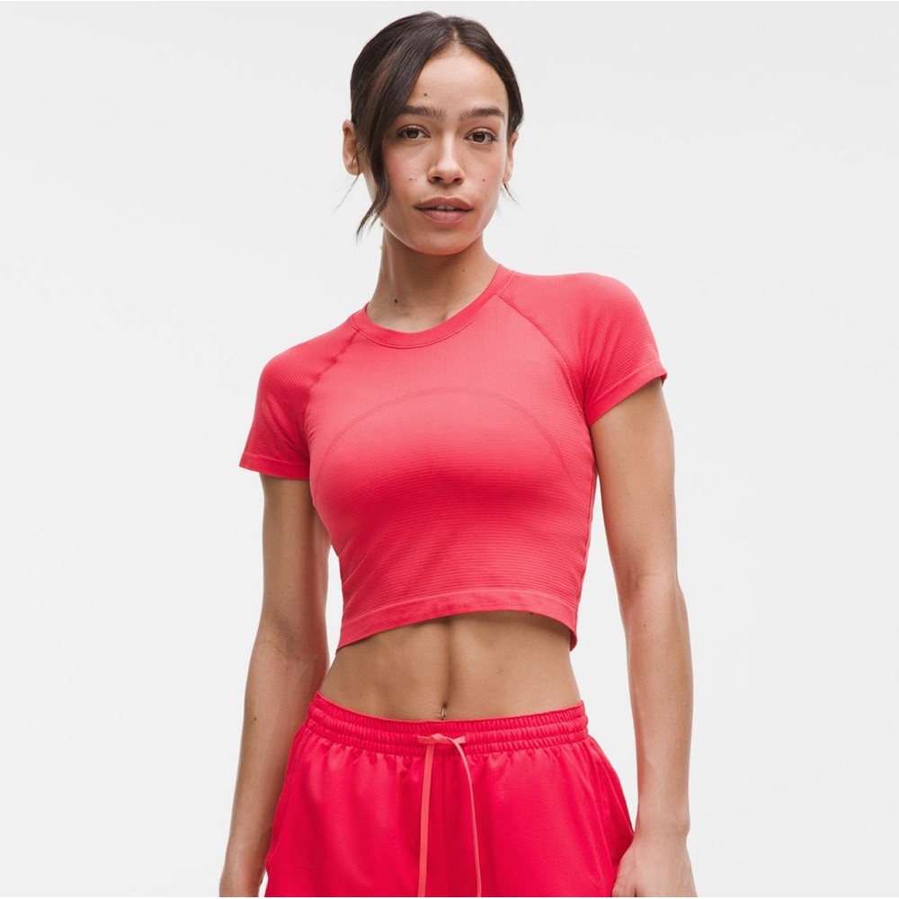 lululemon athletica Red Crop Top